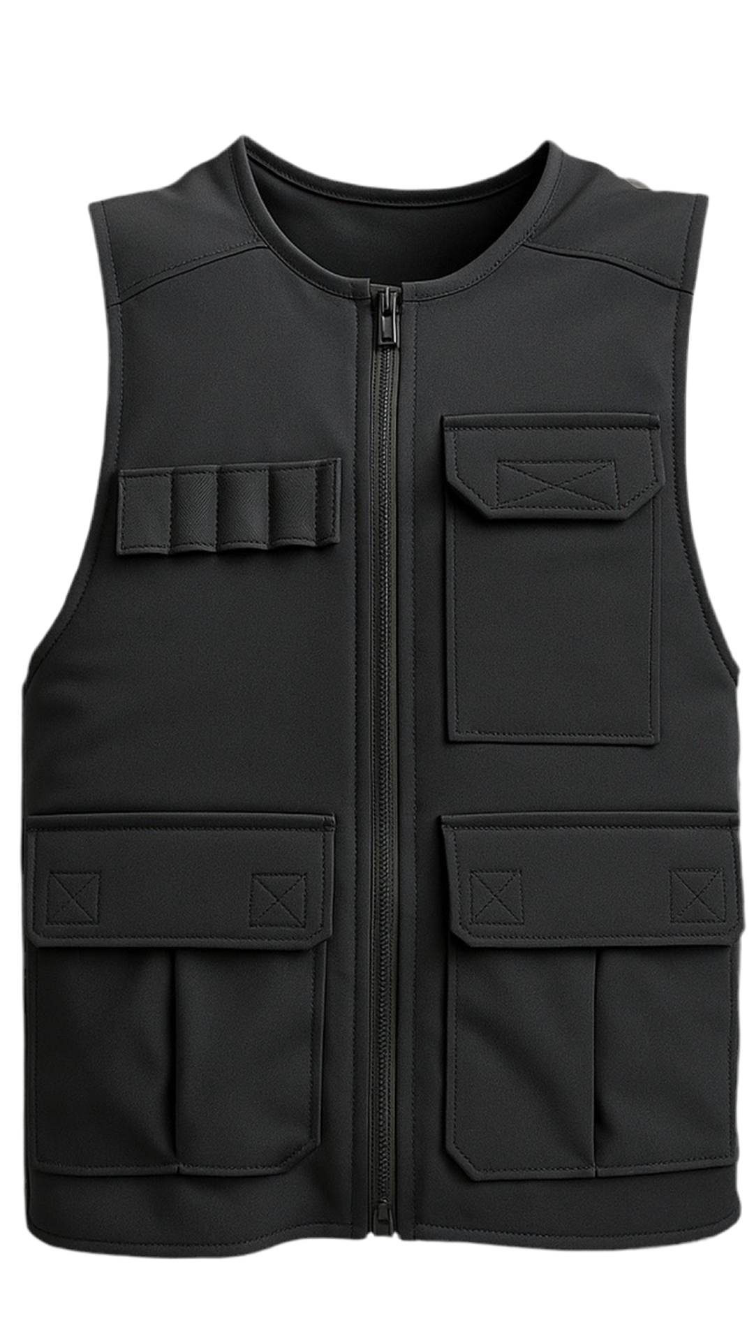Soft Shell Bulletproof Vest front view — NIJ-Certified ShieldTec® panels for everyday discreet protection