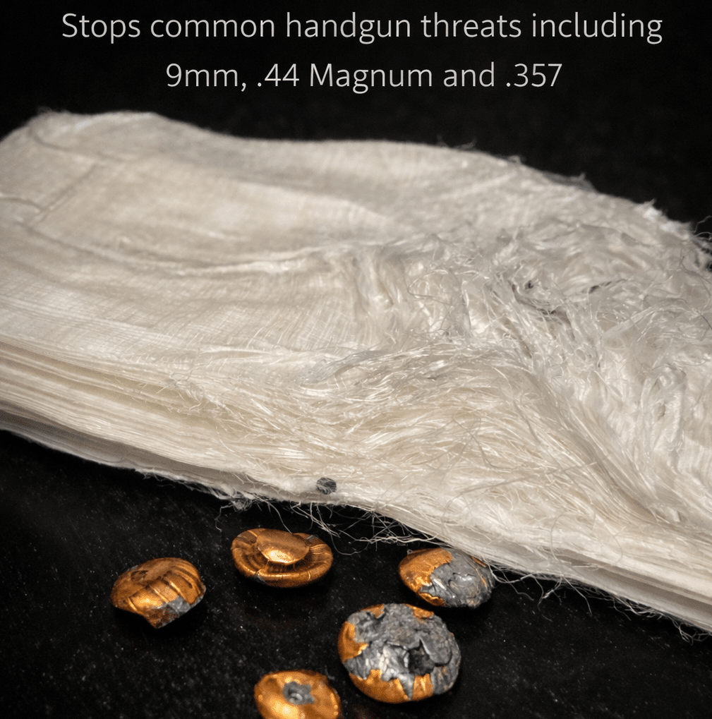 Ballistic test results showing bullets stopped by Innocent Armor soft armor panels