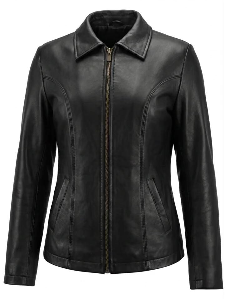 NIJ IIIA Bulletproof Women’s Leather Jacket – Concealable Protective Fashion | Innocent Armor