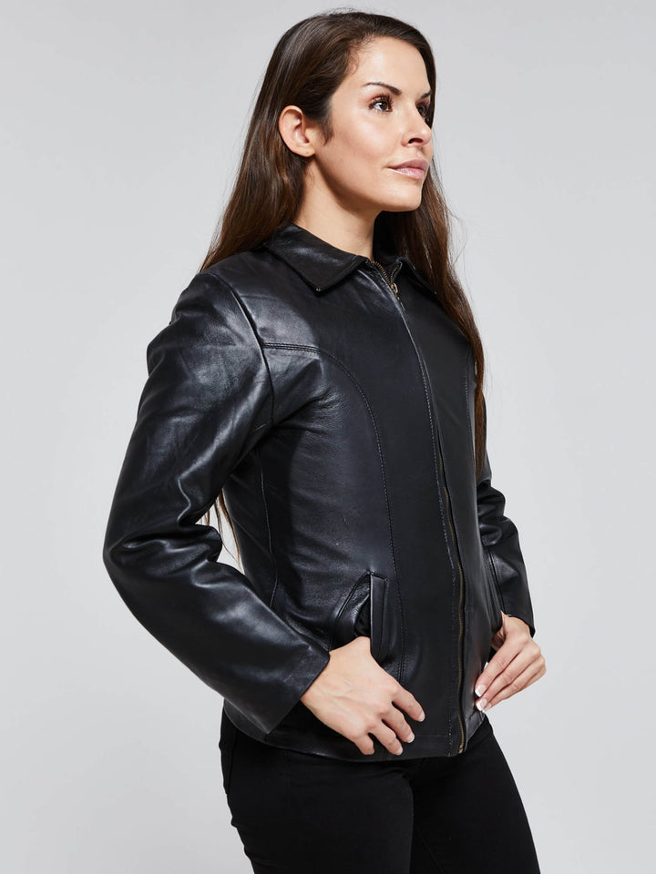 Bullet Resistant Women's Leather Jacket