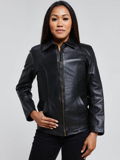 Bullet Resistant Women's Leather Jacket