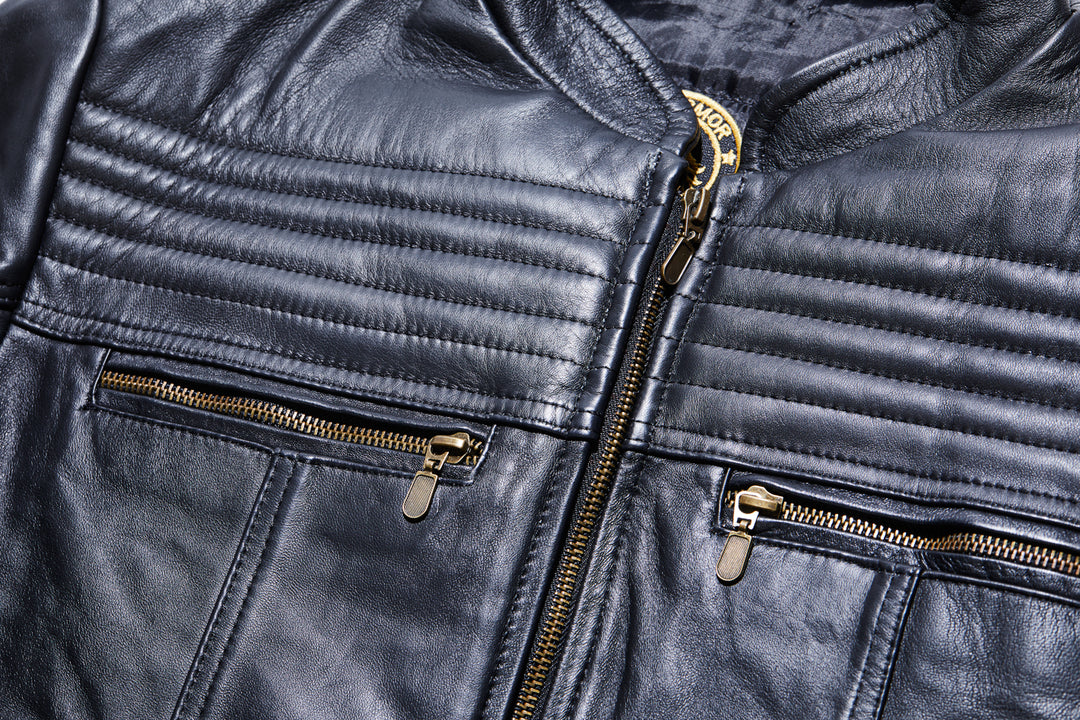 Bullet Resistant Men's Leather Jacket
