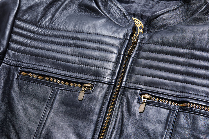 Bullet Resistant Men's Leather Jacket